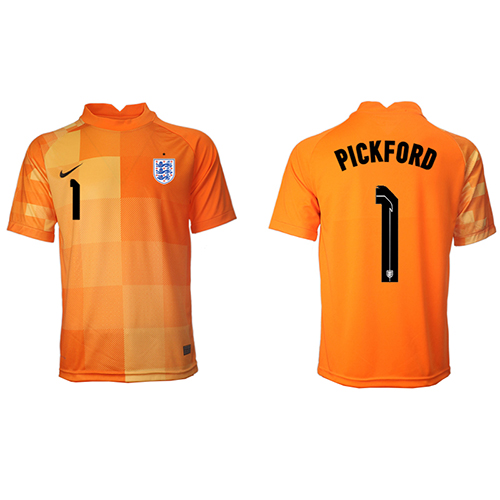 Dres Engleska Jordan Pickford #1 Golmanski Gostujuci SP 2022 Kratak Rukav